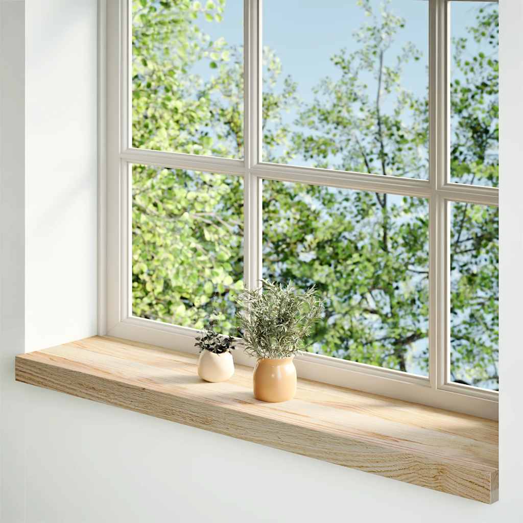 Thumbnail - vidaXL Fensterbänke 2 Stk. Unbehandelt 80x20x2 cm Massivholz Eiche