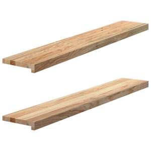 Okenní parapety 2 ks neošetřené 120x20x2cm masivní dubové dřevo - obrázek 1