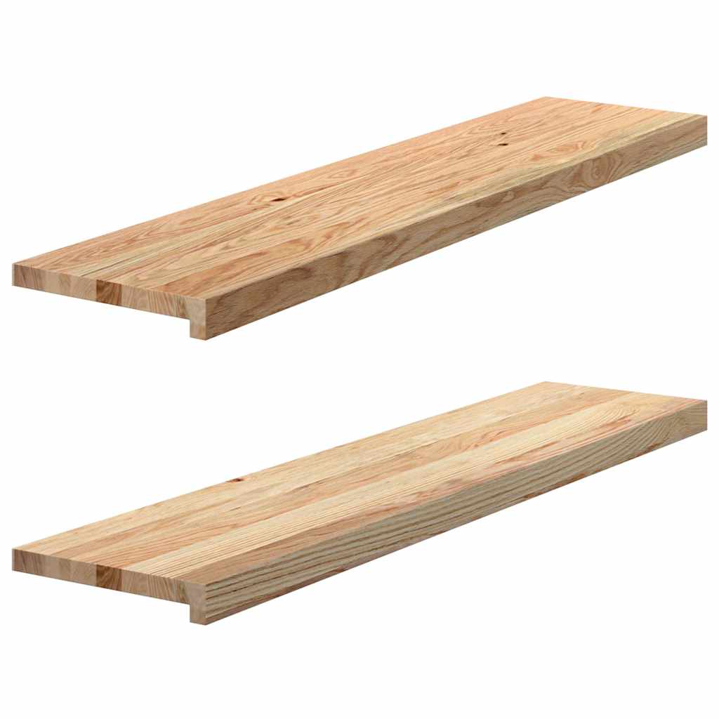 vidaXL Vinduskarmer 2 stk ubehandlet 110x25x2 cm heltre eik
