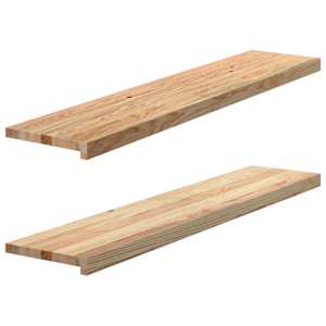Okenní parapety 2 ks neošetřené 120x25x2cm masivní dubové dřevo - obrázek 1
