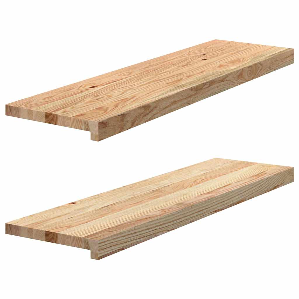vidaXL Vinduskarmer 2 stk ubehandlet 90x30x2 cm heltre eik