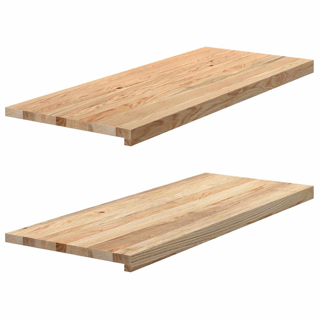 vidaXL Vinduskarmer 2 stk ubehandlet 100x40x2 cm heltre eik