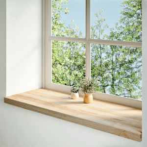 vidaXL Περβάζια παραθύρων 2 τεμ. 110x40x2 εκ. Ακατέργαστο Μασίφ Δρυός