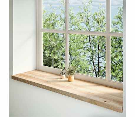 vidaXL Fensterb&auml;nke 2 Stk. Unbehandelt 140x40x2 cm Massivholz Eiche