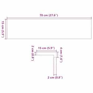 Okenní parapety 2ks světle hnědé 70x15x2cm masivní dubové dřevo - obrázek 10
