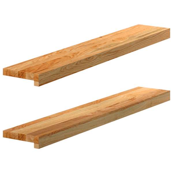 vidaXL aknalauad 2 tk, helepruun, 90 x 15 x 2 cm, toekas tammepuit