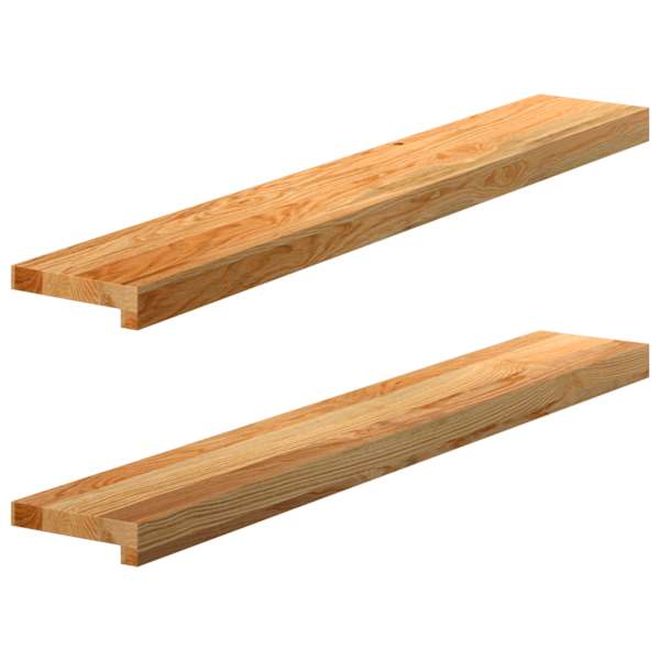 vidaXL aknalauad 2 tk, helepruun, 100 x 15 x 2 cm, toekas tammepuit