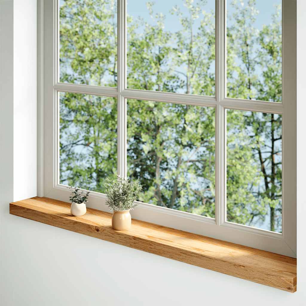 vidaXL Pervaz 2 buc lemn masiv de maro deschis 120x15x2 cm