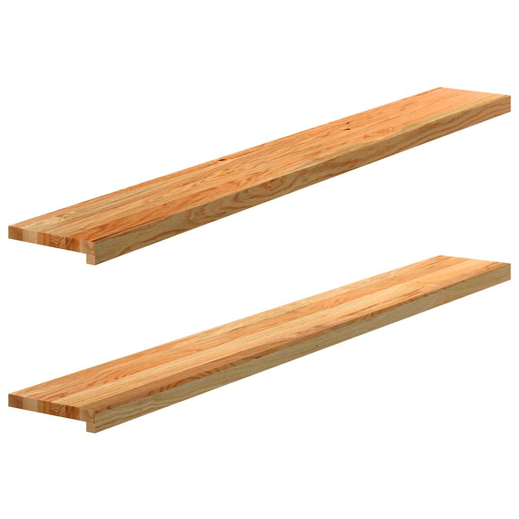vidaXL Vinduskarmer 2 stk lysebrun 160x20x2 cm heltre eik