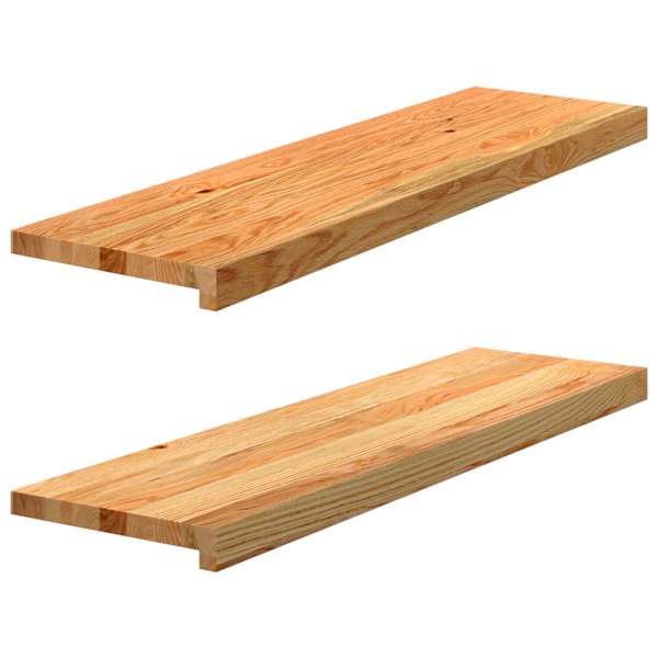 vidaXL aknalauad 2 tk, helepruun, 90 x 25 x 2 cm, toekas tammepuit