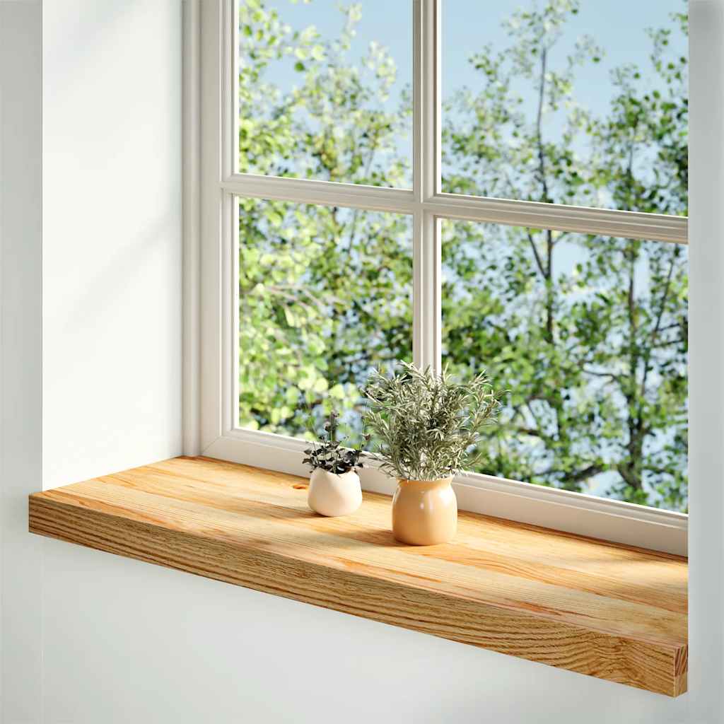 Vindueskarme 2 stk i massivt egetræ - lysebrun 70 × 30 × 2 cm