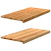 vidaXL aknalauad 2 tk, helepruun, 80 x 40 x 2 cm, toekas tammepuit