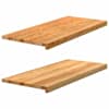 vidaXL aknalauad 2 tk, helepruun, 90 x 40 x 2 cm, toekas tammepuit