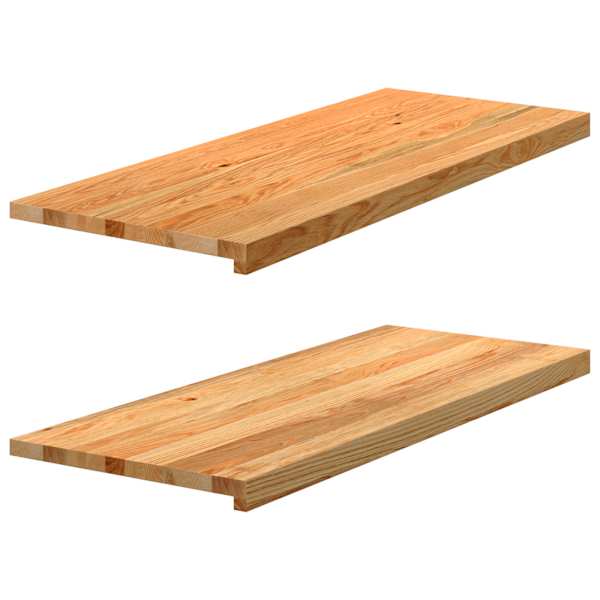 vidaXL aknalauad 2 tk, helepruun, 100 x 40 x 2 cm, toekas tammepuit