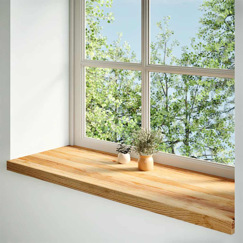 Thumbnail - vidaXL Fensterbänke 2 Stk. Hellbraun 100x40x2 cm Massivholz Eiche