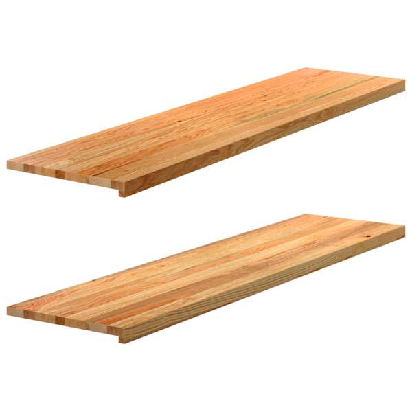 vidaXL aknalauad 2 tk, helepruun, 160 x 40 x 2 cm, toekas tammepuit
