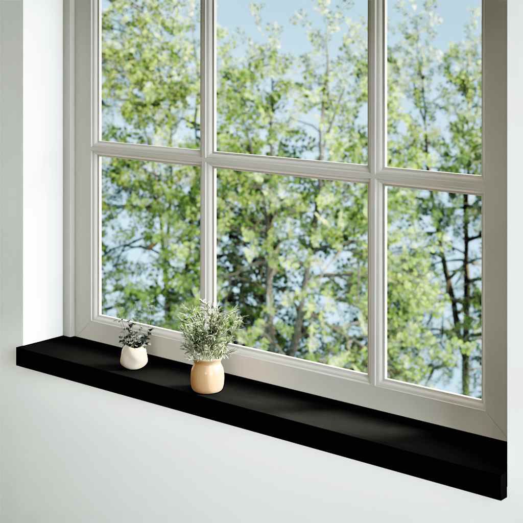 vidaXL Vensterbanken 2 st 110x15x2 cm massief eikenhout donkerbruin afbeelding