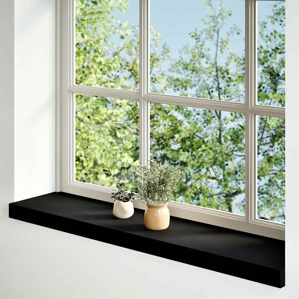 vidaXL Vensterbanken 2 st 70x20x2 cm massief eikenhout donkerbruin afbeelding