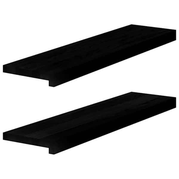 vidaXL aknalauad 2 tk, pruunmust, 80 x 20 x 2 cm, toekas tammepuit