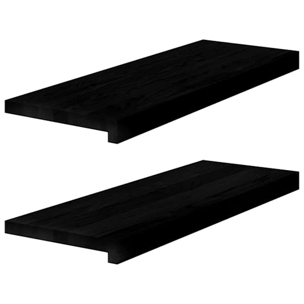 vidaXL aknalauad 2 tk, pruunmust, 70 x 25 x 2 cm, toekas tammepuit
