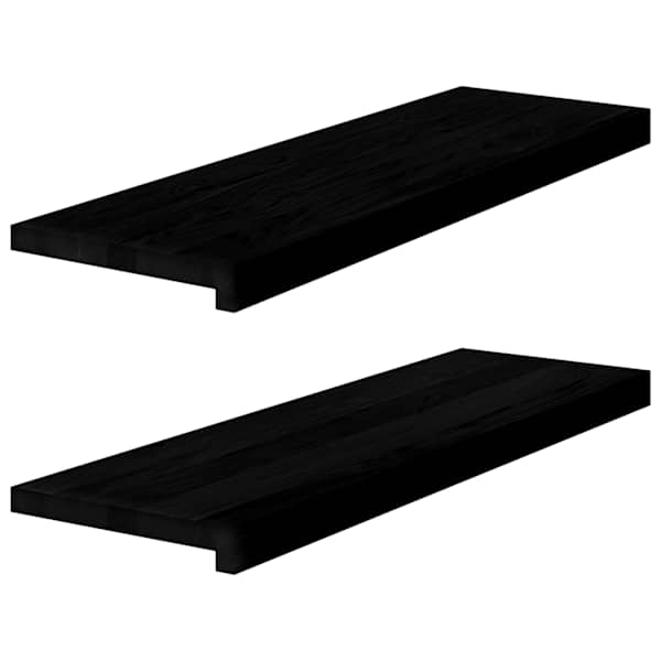 vidaXL aknalauad 2 tk, pruunmust, 80 x 25 x 2 cm, toekas tammepuit