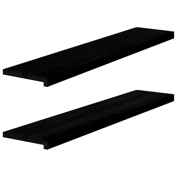 vidaXL aknalauad 2 tk, pruunmust, 120 x 25 x 2 cm, toekas tammepuit