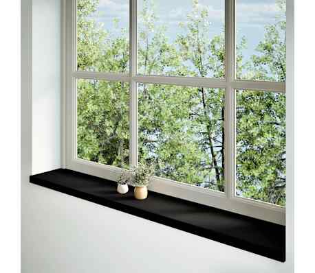 vidaXL Fensterb&auml;nke 2 Stk. Dunkelbraun 160x25x2 cm Massivholz Eiche