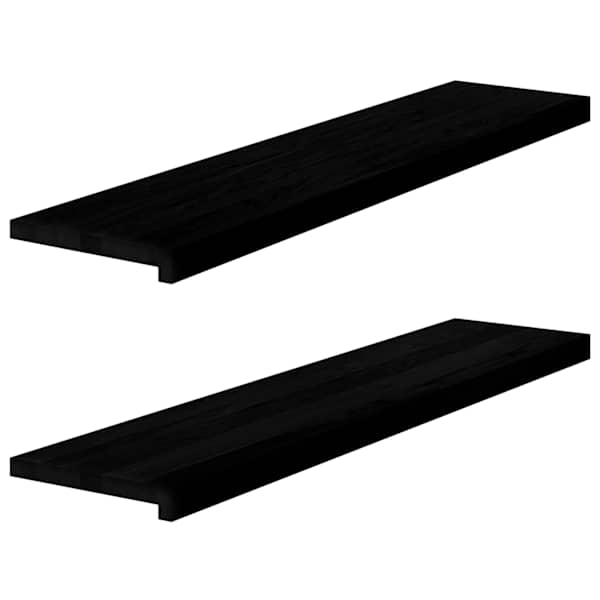 vidaXL aknalauad 2 tk, pruunmust, 110 x 30 x 2 cm, toekas tammepuit