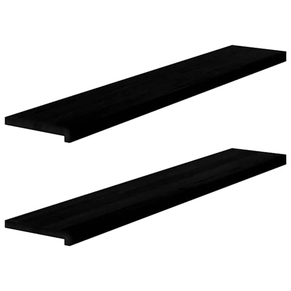 vidaXL aknalauad 2 tk, pruunmust, 140 x 30 x 2 cm, toekas tammepuit