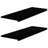 vidaXL aknalauad 2 tk, pruunmust, 110 x 40 x 2 cm, toekas tammepuit