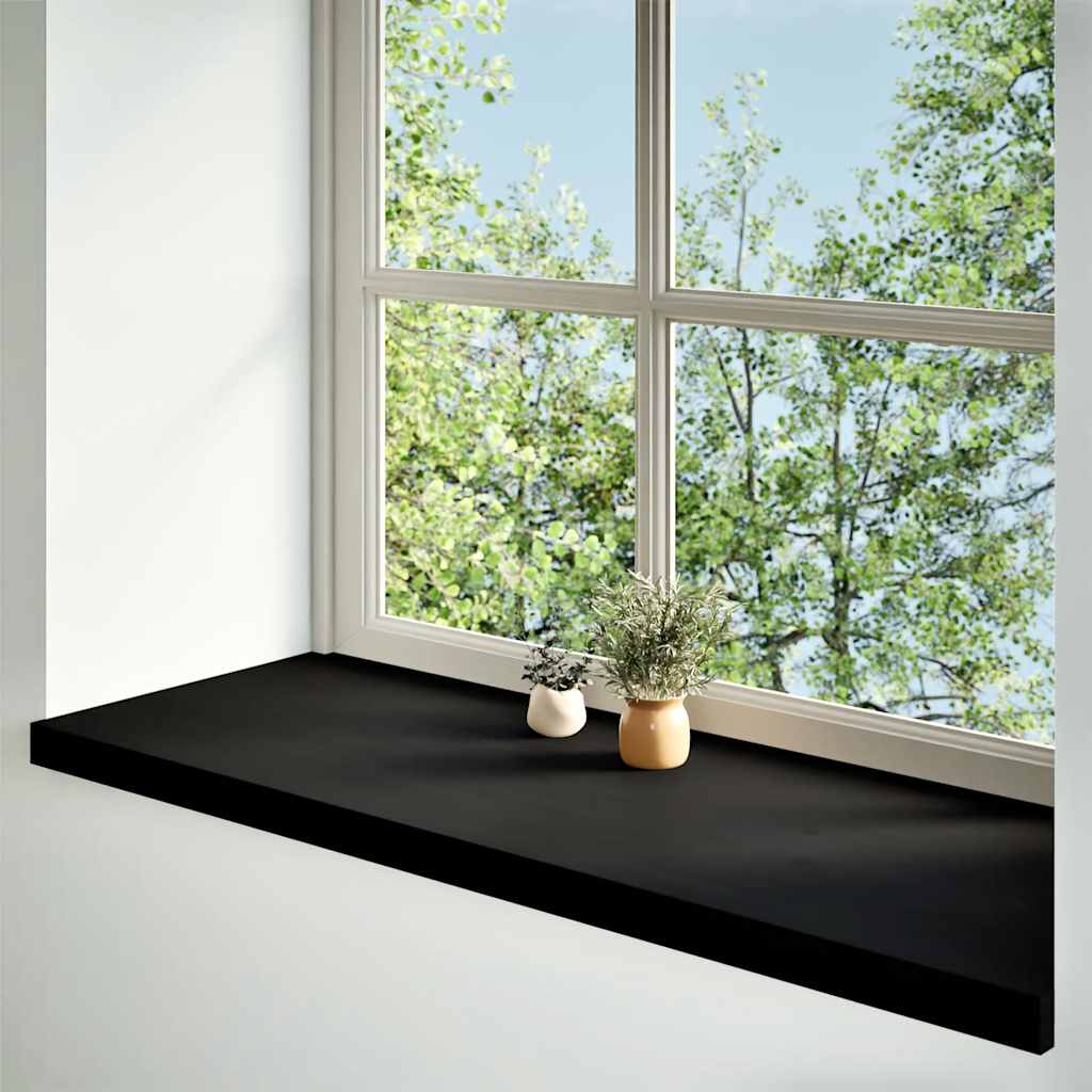vidaXL Vensterbanken 2 st 110x40x2 cm massief eikenhout donkerbruin afbeelding