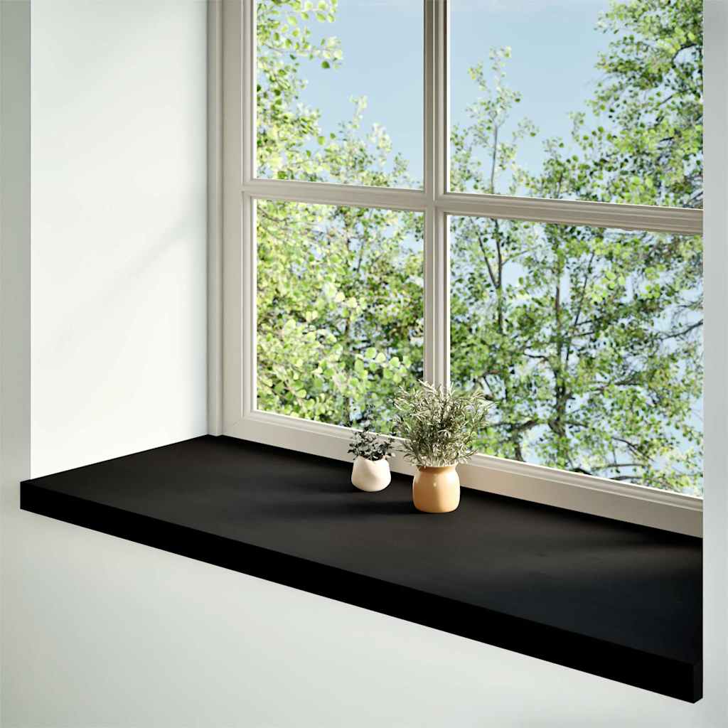 vidaXL Vensterbanken 2 st 120x40x2 cm massief eikenhout donkerbruin afbeelding