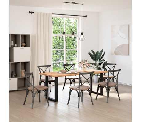 vidaXL Tafelblad rechthoekig 200x80x4 cm massief eikenhout lichtbruin