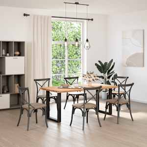 vidaXL Tafelblad rechthoekig 180x90x4 cm massief eikenhout lichtbruin