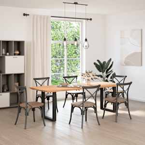 vidaXL Tischplatte Hellbraun 240x90x4 cm Massivholz Eiche Rechteckig