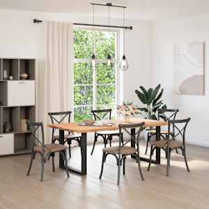 vidaXL Tischplatte Hellbraun 200x100x4 cm Massivholz Eiche Rechteckig