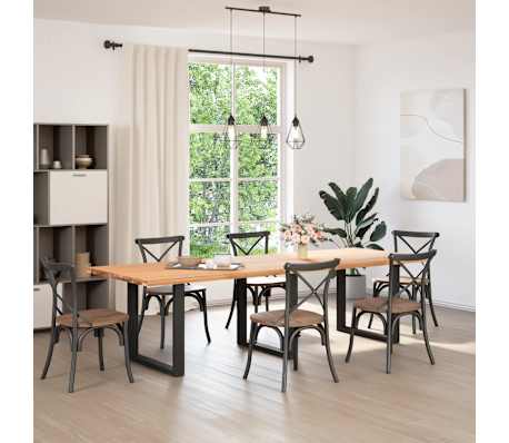 vidaXL Table Top Light Brown Solid Oak Wood Large Table Top