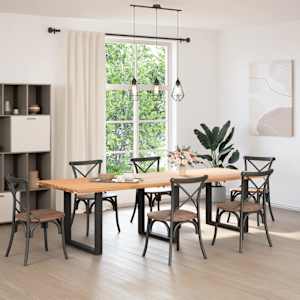 vidaXL Table Top Light Brown Solid Oak Wood Large Table Top