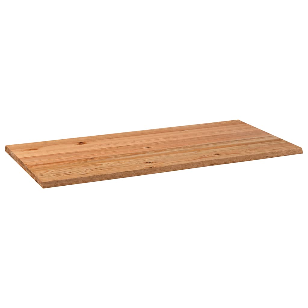 vidaXL Tischplatte Hellbraun 200x100x4 cm Massivholz Eiche Rechteckig