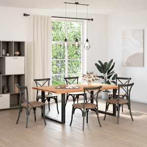 vidaXL Table Top Light Brown Solid Oak Wood 78.7 x 47.2 Hardwood