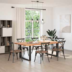 vidaXL Table Top Light brown Solid oak wood Large Table Top