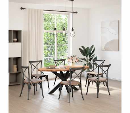 vidaXL Table Top Light brown Solid Oak Wood Large Durable