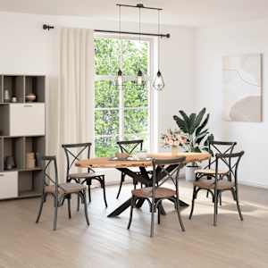 vidaXL Table Top Light brown Solid oak wood Large Durable Table Top