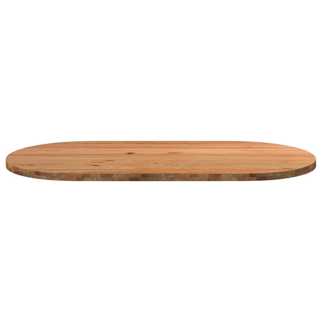 Thumbnail - vidaXL Tischplatte Hellbraun 180x90x4 cm Massivholz Eiche Oval