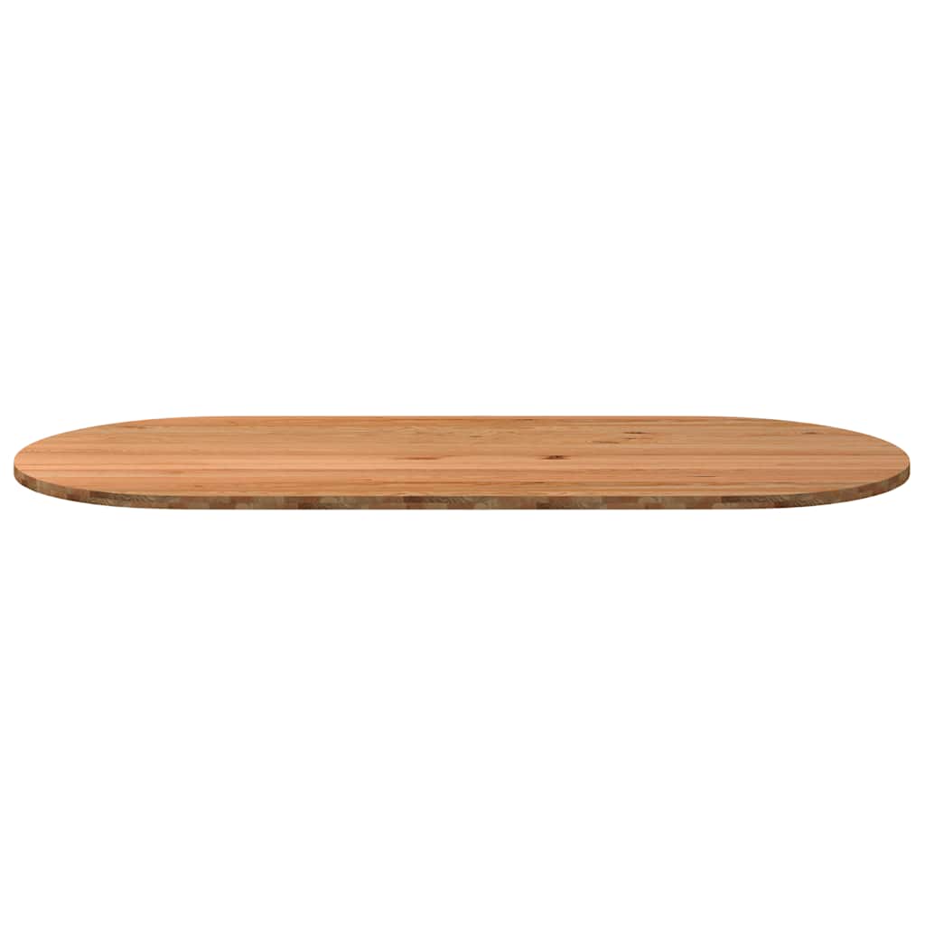 Thumbnail - vidaXL Tischplatte Hellbraun 280x120x4 cm Massivholz Eiche Oval