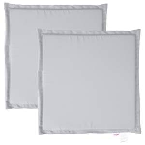 vidaXL aiatooli pehmendused 2 tk, helehall, 45x45x2 cm, kandiline