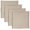 vidaXL aiatooli pehmendused 4 tk, pruunikashall, 45x45x2 cm, kandiline