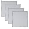 vidaXL aiatooli pehmendused 4 tk, helehall, 45x45x2 cm, kandiline