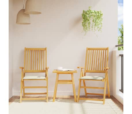 vidaXL Garden Seat Pad Set of 6 Cream Polyester cover, Foam filling