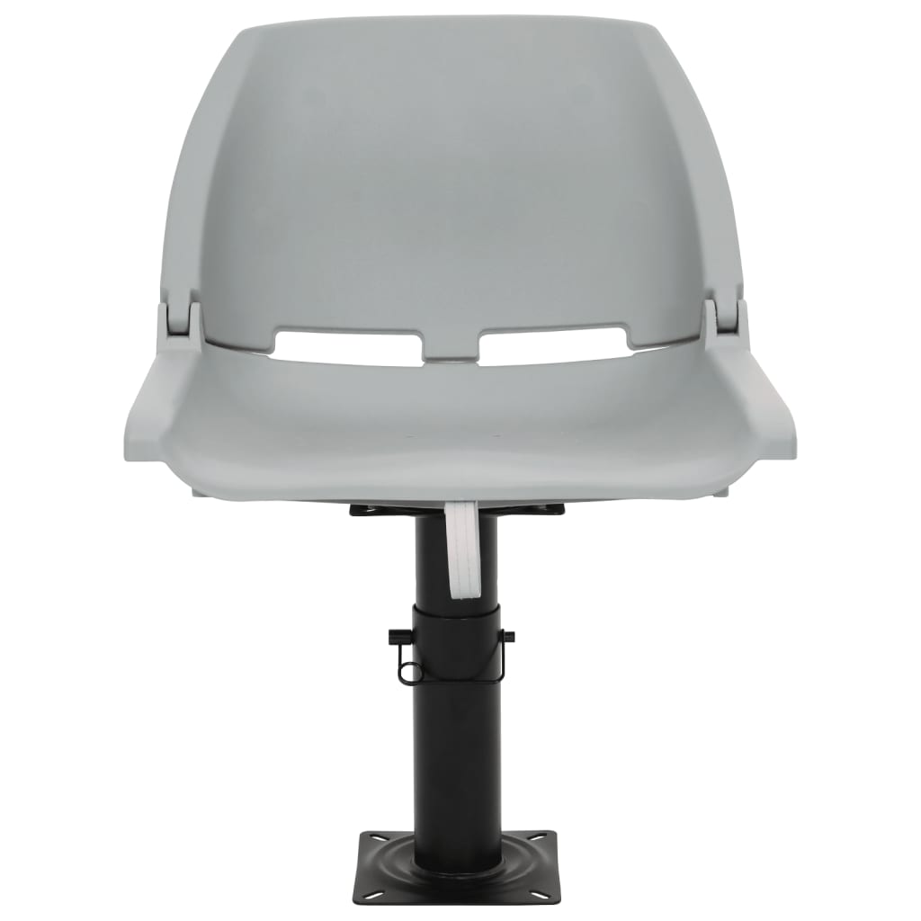 Thumbnail - vidaXL 2-tlg. Bootssitz-Set Klappbar Kein Kissen Grau 48x51x41 cm